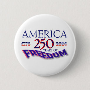 BÓTON REDONDO 5.08CM AMÉRICA 250 ANOS DE LIBERDADE