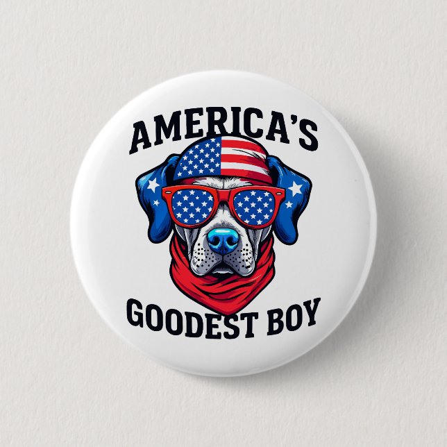 Bóton Redondo 5.08cm America’s Goodest Boy Dog (Frente)