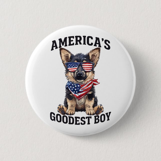 Bóton Redondo 5.08cm America’s Goodest Shepherd (Frente)