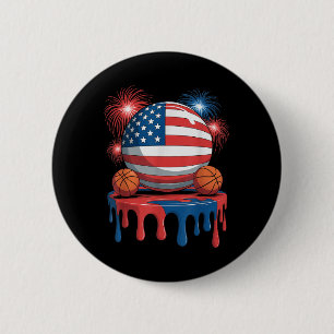 Bóton Redondo 5.08cm American Flag Usa Sorvete Game Basball D
