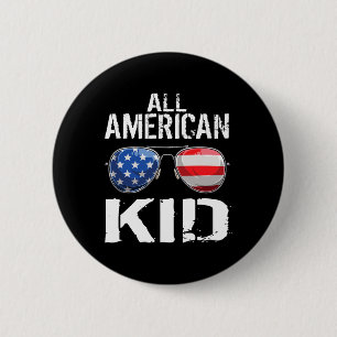Bóton Redondo 5.08cm American Kid 4 De Julho Meninos Patrióticos Crianç
