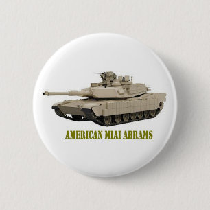 BÓTON REDONDO 5.08CM AMERICAN M1A1 ABRAMS TANK