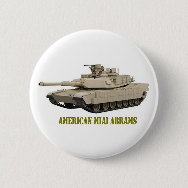 BÓTON REDONDO 5.08CM AMERICAN M1A1 ABRAMS TANK (Frente)