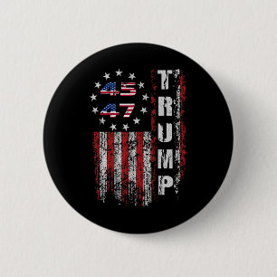 Bóton Redondo 5.08cm American Made Trump Merchandise Flag Trump 45 47 T
