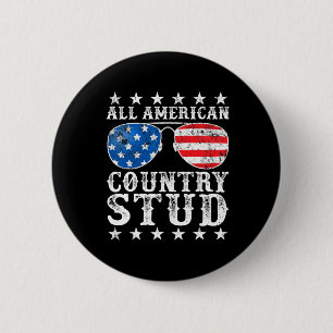 Bóton Redondo 5.08cm American Study Boy Country 4 De Julho Usa Flag Gif