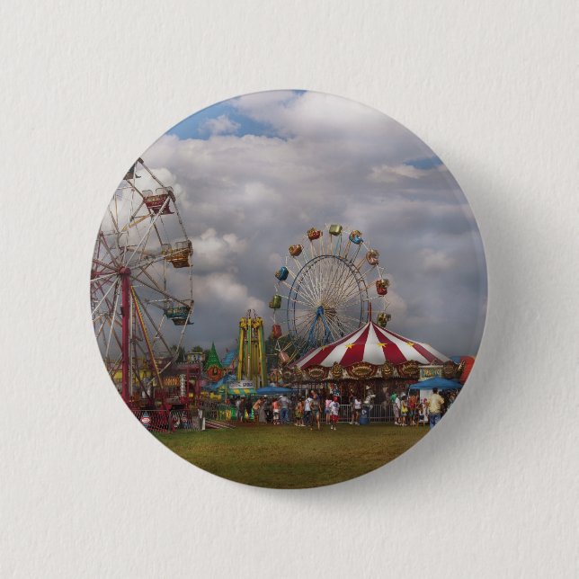 Bóton Redondo 5.08cm Americana - carnaval de viagem (Frente)