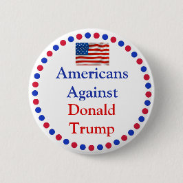 Bóton Redondo 5.08cm Americanos Contra Donald Trump Button
