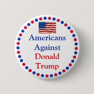 Bóton Redondo 5.08cm Americanos Contra Donald Trump Button