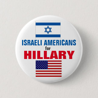 Bóton Redondo 5.08cm Americanos israelitas para Hillary 2016