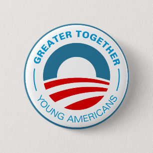 Bóton Redondo 5.08cm Americanos novos para Obama