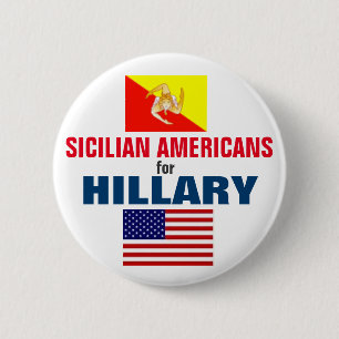 Bóton Redondo 5.08cm Americanos sicilianos para Hillary 2016