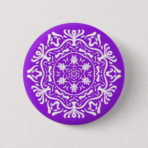 Bóton Redondo 5.08cm Ametyst Mandala