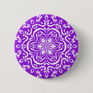 Bóton Redondo 5.08cm Ametyst Mandala