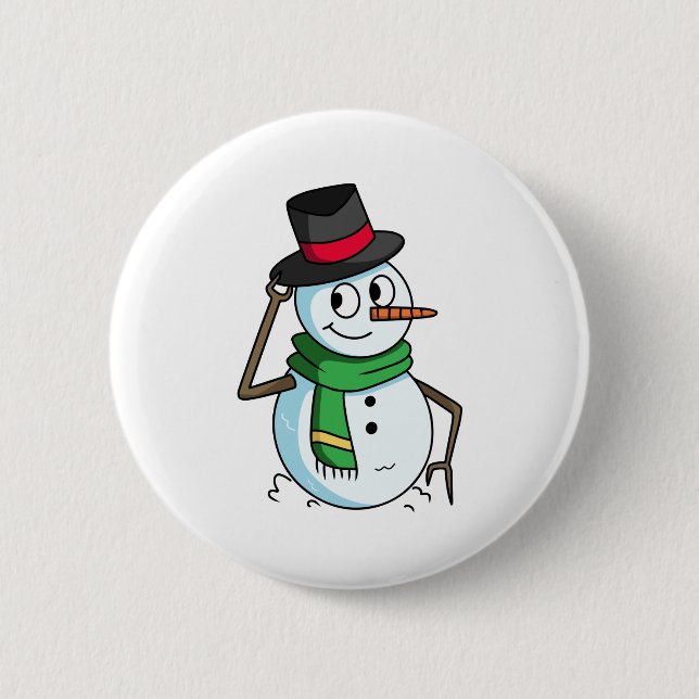 Bóton Redondo 5.08cm Amigo Snowman (Frente)
