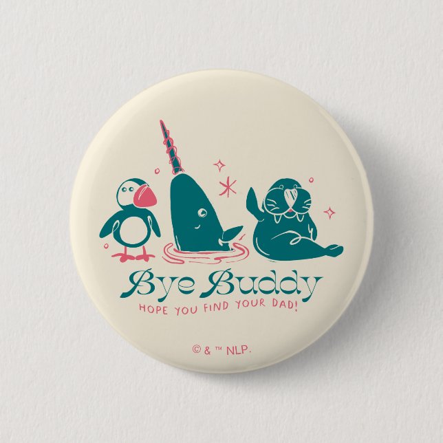 Bóton Redondo 5.08cm Amigos Animais - Tchau Amigo Espero Que Encontrem  (Frente)