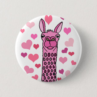 Bóton Redondo 5.08cm Amor bonito do lama e arte dos corações