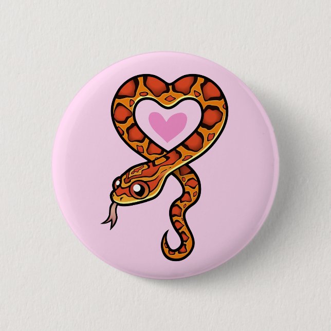 Bóton Redondo 5.08cm Amor de Cobra (Frente)