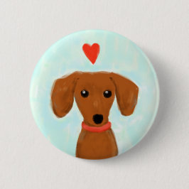 Bóton Redondo 5.08cm Amor de Dachshund