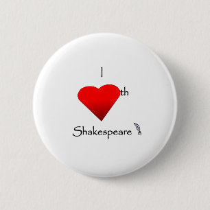 Bóton Redondo 5.08cm Amor de Shakespeare