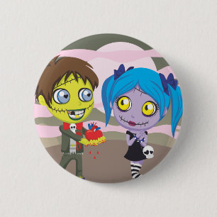 Bóton Redondo 5.08cm Amor do zombi