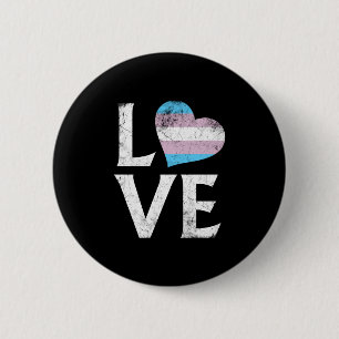 Bóton Redondo 5.08cm Amor empilhado orgulho do Transgender