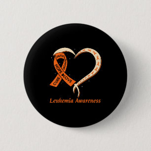 Bóton Redondo 5.08cm Amor Esperança Suporte Leucemia Cancer Consciência