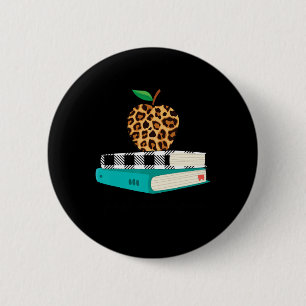 Bóton Redondo 5.08cm Amor Inspire Leopard Imprima Apple Professora Engr