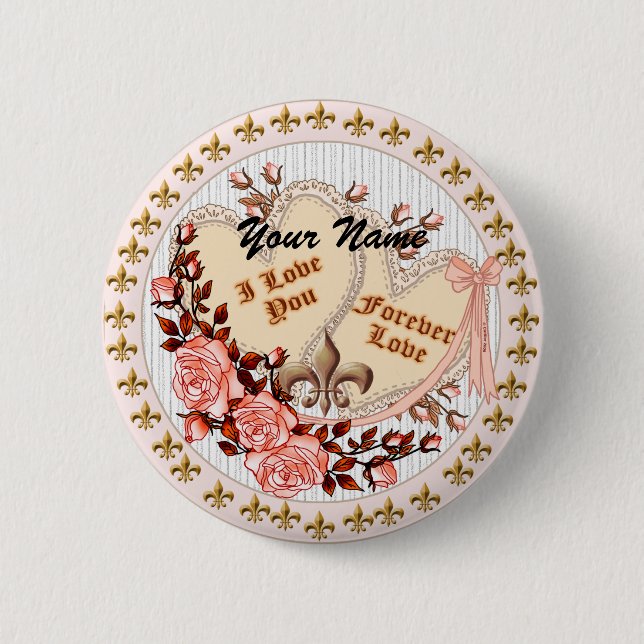 Bóton Redondo 5.08cm Amor para sempre (Frente)