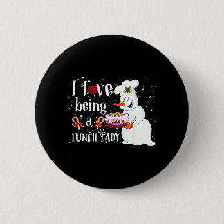 Bóton Redondo 5.08cm Amor Por Ser Uma Senhora Do Almoço Boneco De Neve 