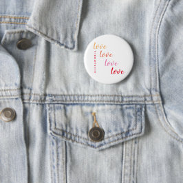 Bóton Redondo 5.08cm Amor Tipografia Nome Personalizado