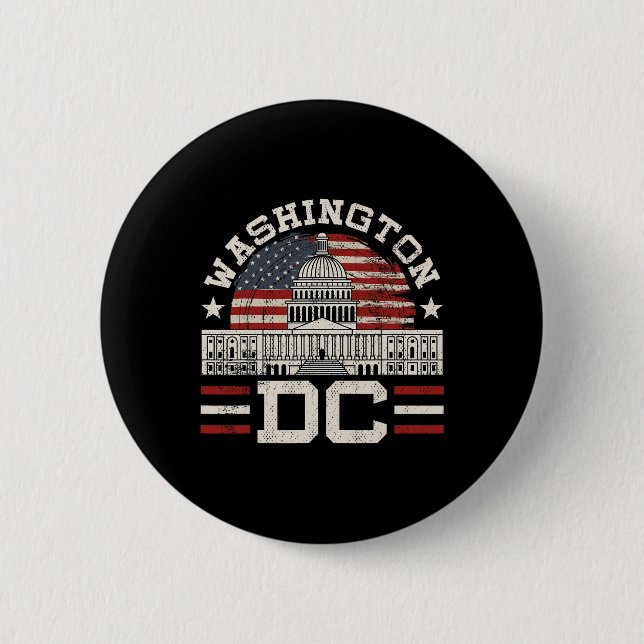 Bóton Redondo 5.08cm Amor Washington Dc EUA Ideia de Design de Presente (Frente)