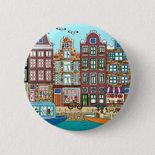 Bóton Redondo 5.08cm Amsterdão