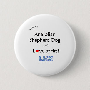 Bóton Redondo 5.08cm Anatólia Shepherd Dog Lick Design