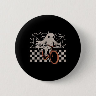 Bóton Redondo 5.08cm Andando na Bicicleta Fantasma de Halloween Ghoul B