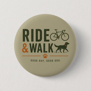 Bóton Redondo 5.08cm Andar de Bicicleta Dono de Cachorro que Anda Estil