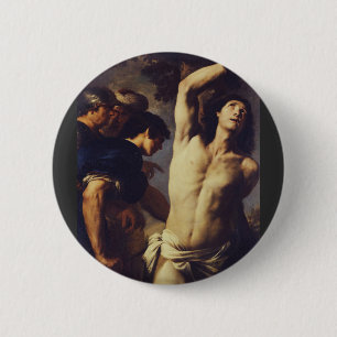 Bóton Redondo 5.08cm Andrea Vaccaro: São Sebastião Arte Barroca Fina