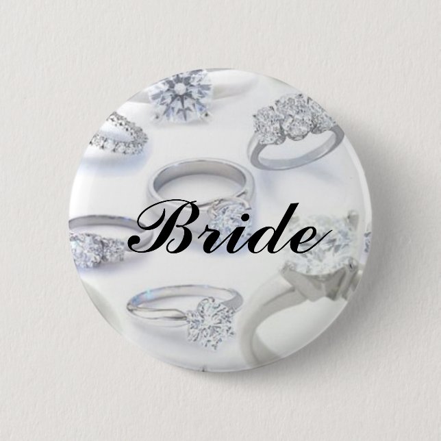 Bóton Redondo 5.08cm Aneis de diamante (Frente)