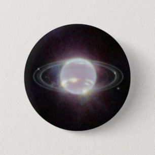 Bóton Redondo 5.08cm Anéis JWST do Planeta Netuno