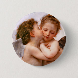 Bóton Redondo 5.08cm Angels First Kiss, Bouguereau