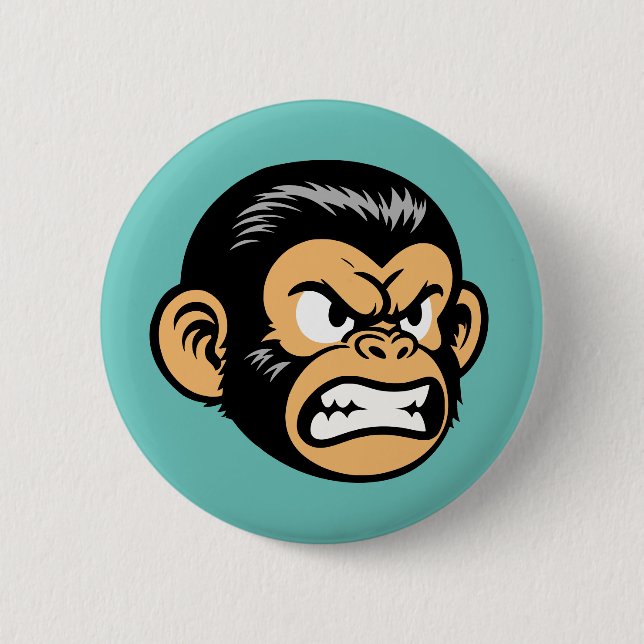 Bóton Redondo 5.08cm Angry Ape (Frente)