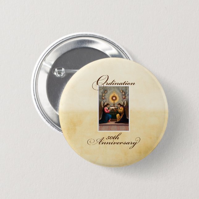 Bóton Redondo 5.08cm Ângulos do aniversário da 50ª Portaria em Altar (Frente & Verso)