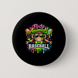Bóton Redondo 5.08cm Animais de festa beisebol sorvete gotejamento maca