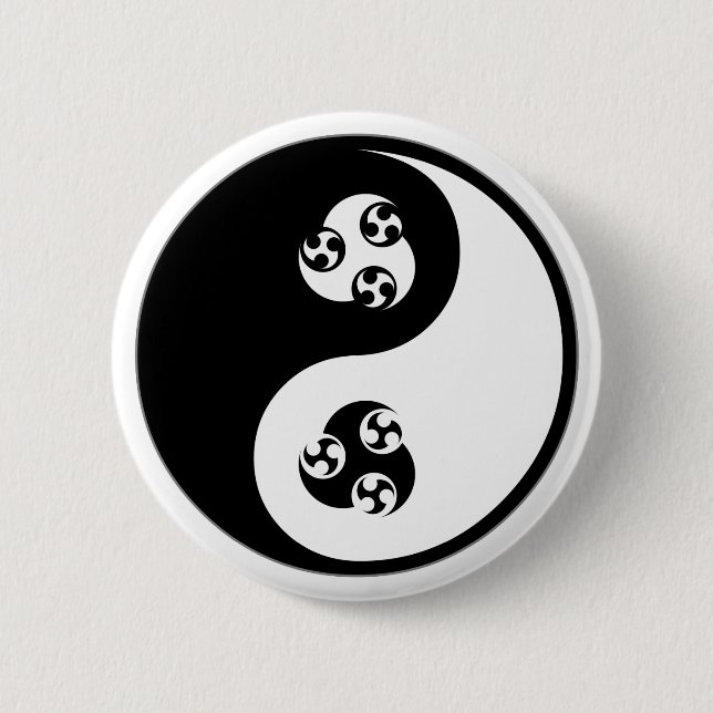 Bóton Redondo 5.08cm Anime de Yin Yang (Frente)