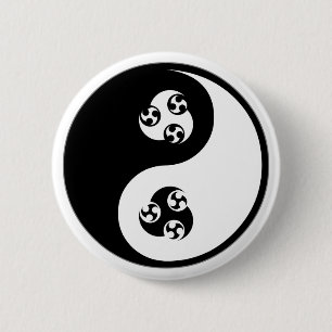 Bóton Redondo 5.08cm Anime de Yin Yang