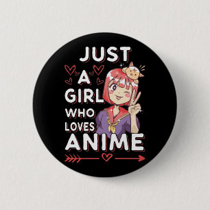 Bóton Redondo 5.08cm Anime Fan Girl Otaku Japonês Manga Lover