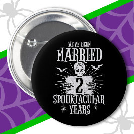 Bóton Redondo 5.08cm Aniversário de 2 anos de casamento Halloween Spook