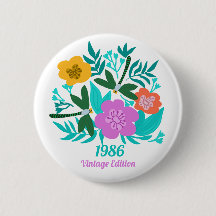 aniversário de 40 anos floral moderno colorido ele