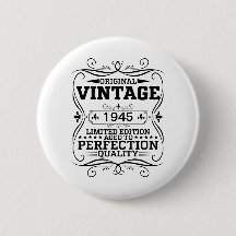 Aniversário de 80 anos Vintage 1945 Envelhecido à 