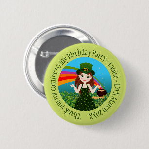 Bóton Redondo 5.08cm Aniversário de Saint Patrick Obrigado