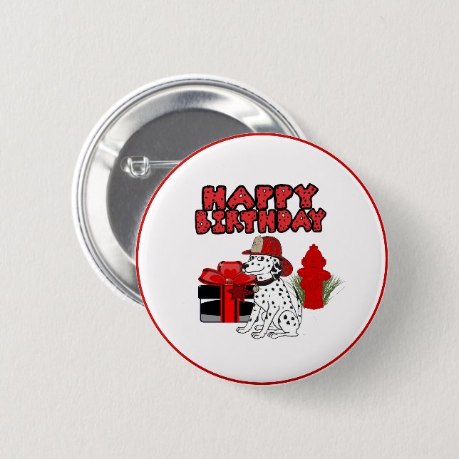 Bóton Redondo 5.08cm Aniversário do Bombeiro Dalmaciano (Frente & Verso)